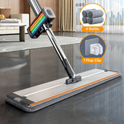 Eng yaxshi sifatli mikroto'qima pol mopi, quruq va nam pol tozalash uchun ideal, 4 ta mikroto'qima mato va 1 ta mop ushlagichni o'z ichiga oladi, qattiq yog'och pollari uchun mukammal.