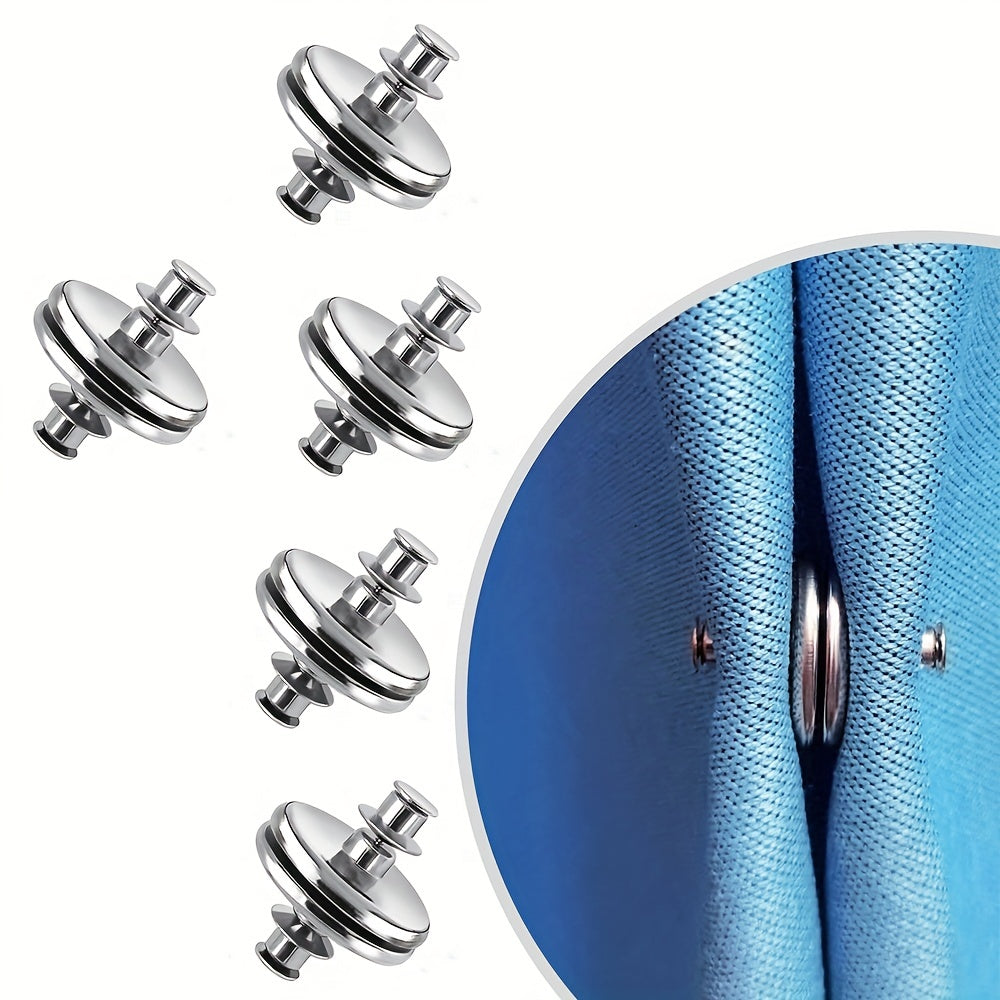 Juego de 5 sujetadores magnéticos para cortinas con respaldo para prevenir filtraciones de luz