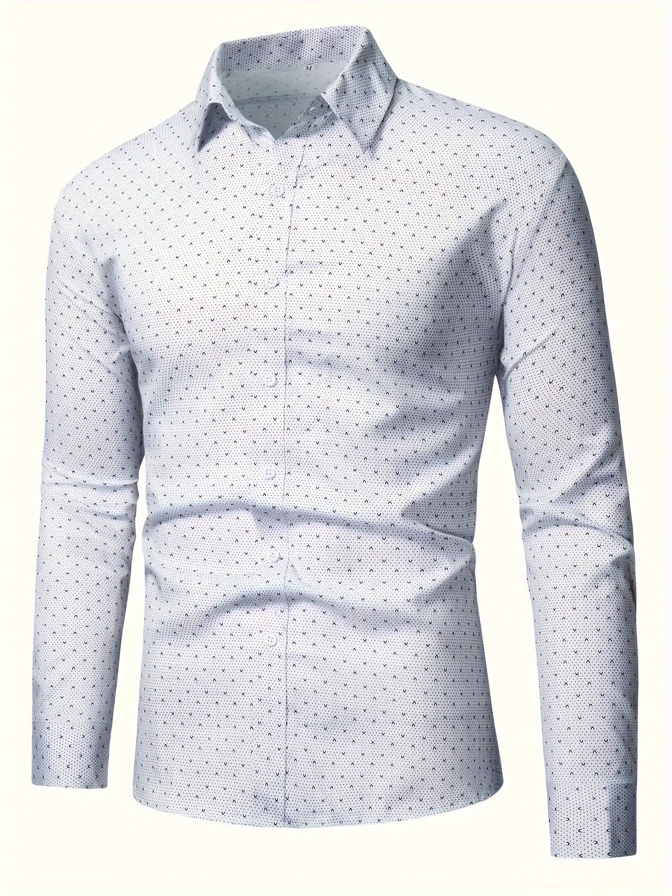 Camisa casual de tamaño grande para hombre con estampado de luna, de poliéster y mezcla, para primavera y otoño