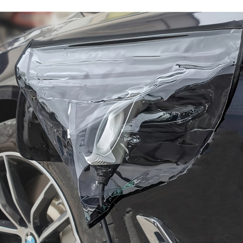 Universal Waterproof PVC EV Charging Port Cover Dustproof Rainproof Auto Accessory