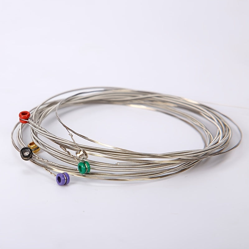 Juego de seis cuerdas de guitarra eléctrica de acero recubierto de níquel