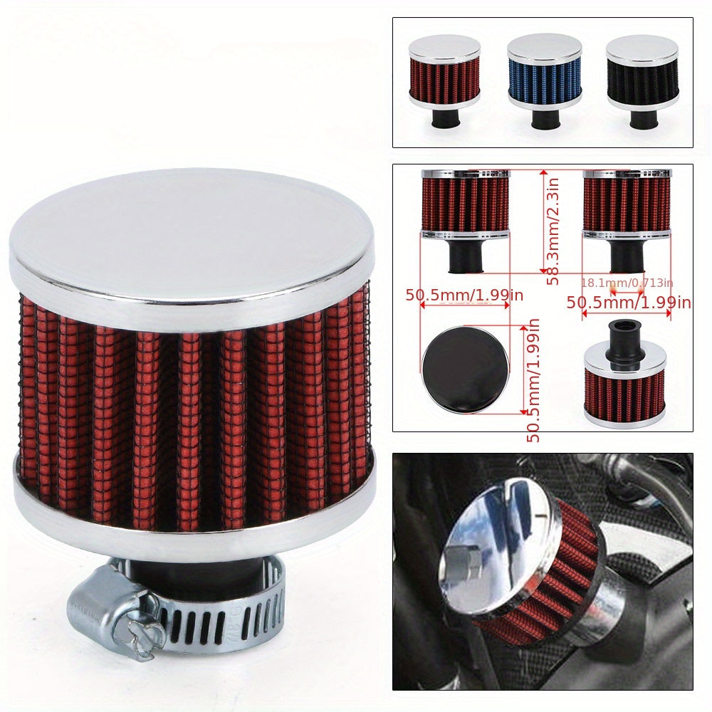 Universal 12mm Car Air Filter Motorcycle Cold Air Intake High Flow