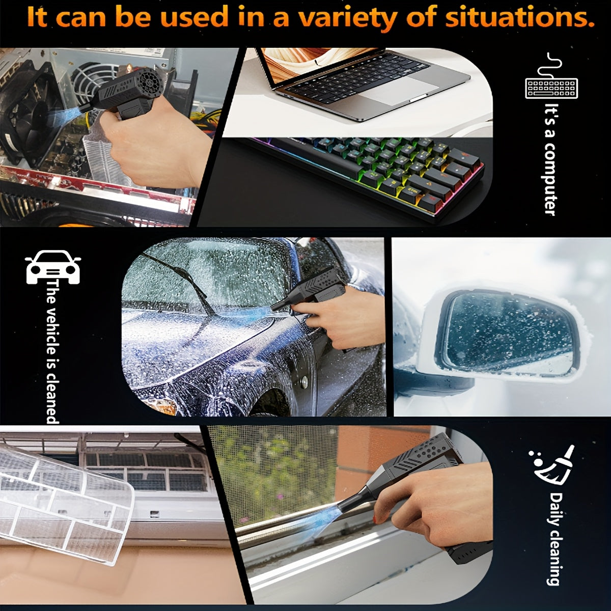 Портативный беспроводной мини-фен для путешествий, кемпинга и отдыха на природе