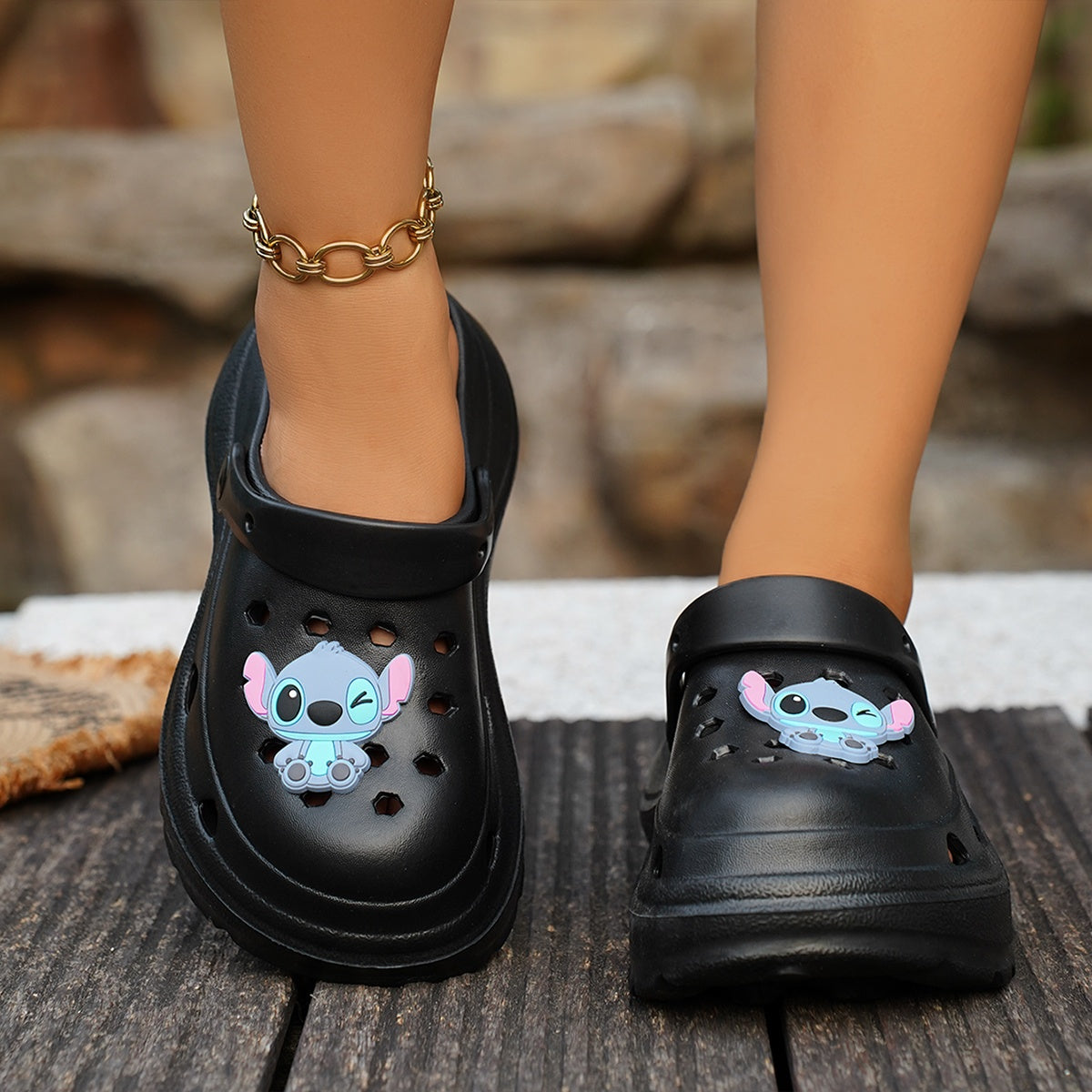 Женские летние слэп-он сандалии из мягкого EVA, мультяшные пляжные туфли