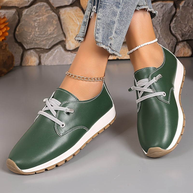 Women's Solid Color Loafers Flat Shoes Comfortable Casual Slip-On