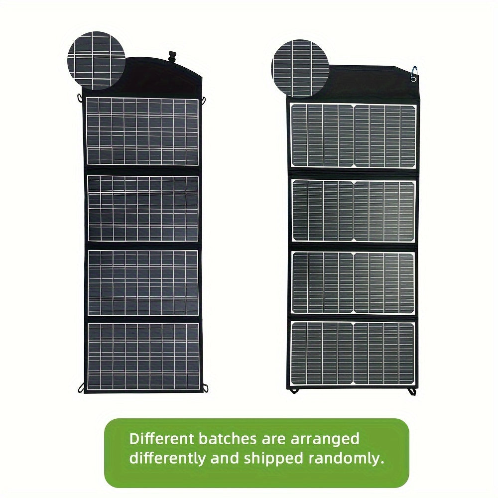 Портативное солнечное зарядное устройство мощностью 60 Вт, складное, с двумя USB-портами для быстрой зарядки телефонов и планшетов