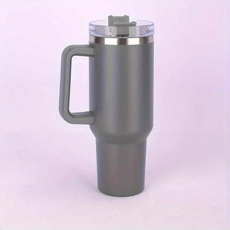 40oz Insulated Stainless Steel Tumbler with Handle and Straw Lid Leak-Proof Travel Mug