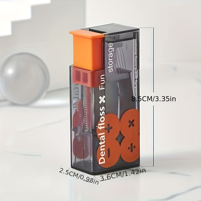 Унисекс портативный пластиковый держатель для зубной нити с 10 палочками для путешествий