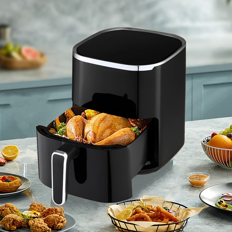 1450W 5L Air Fryer Digital Touch Screen Non-stick Basket Preservation Pan