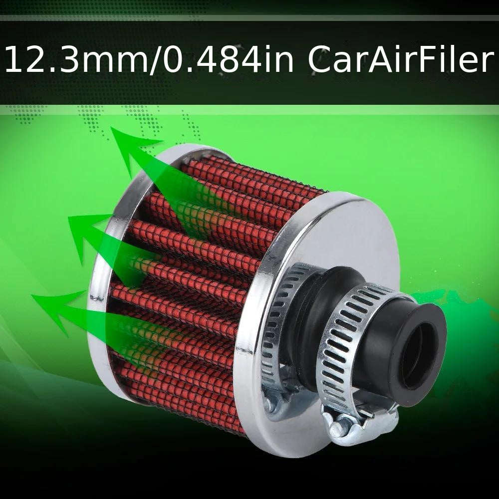 Universal 12mm Car Air Filter Motorcycle Cold Air Intake High Flow