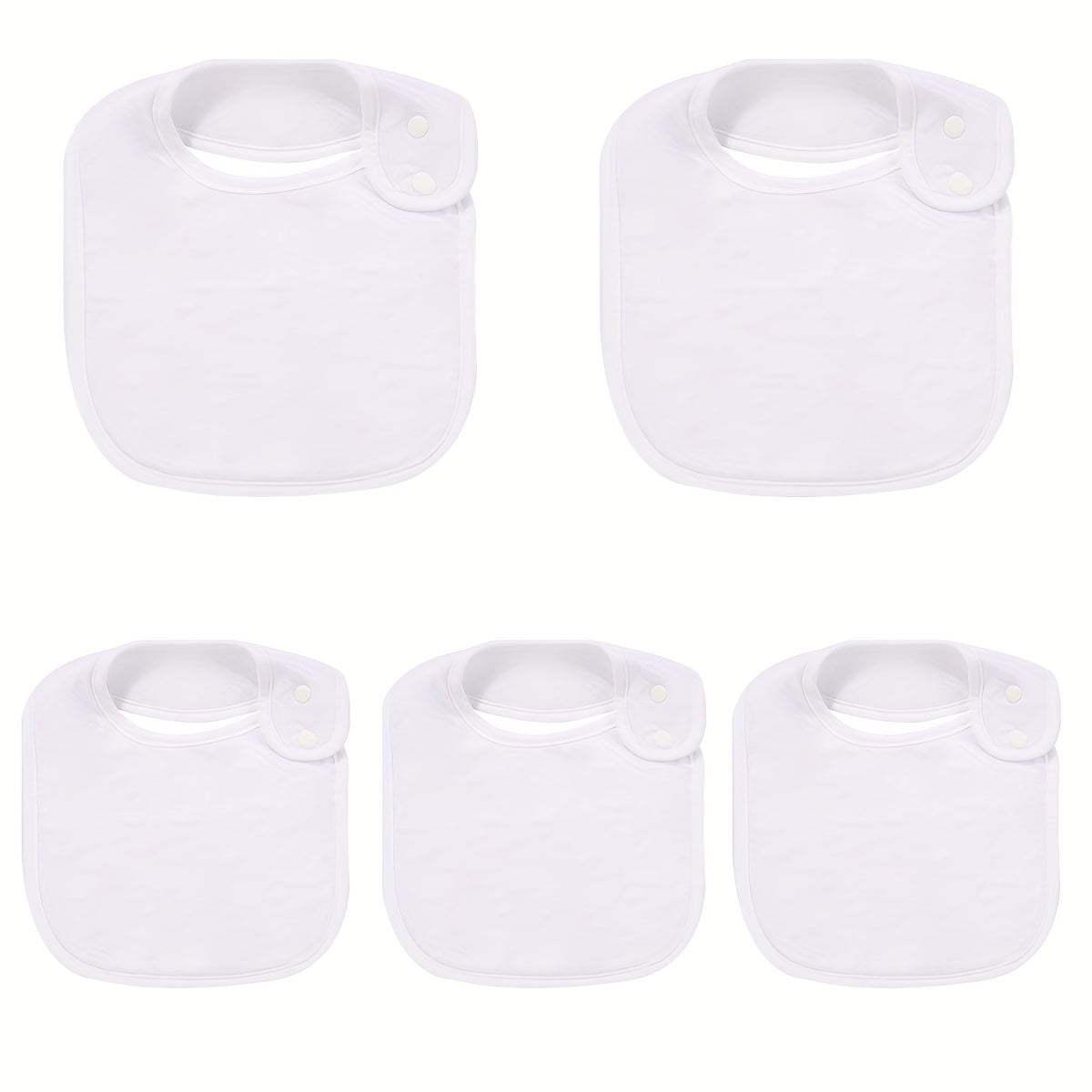 5 ta Organik Paxta Bolalar Snap Biblari - Moslashuvchan, Oson Tozalash va Yangi Tug'ilganlar va Bolalar Uchun Ideal!