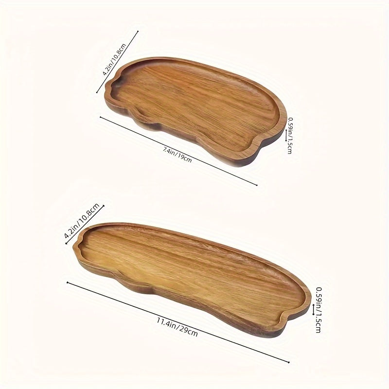 Отшлифованный деревянный поднос для сыра и закусок 12x6 дюймов