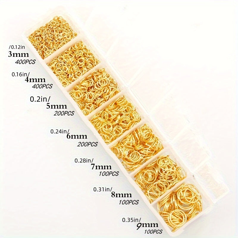 1500 Silver Gold Plated Jump Rings for Jewelry Making Findings