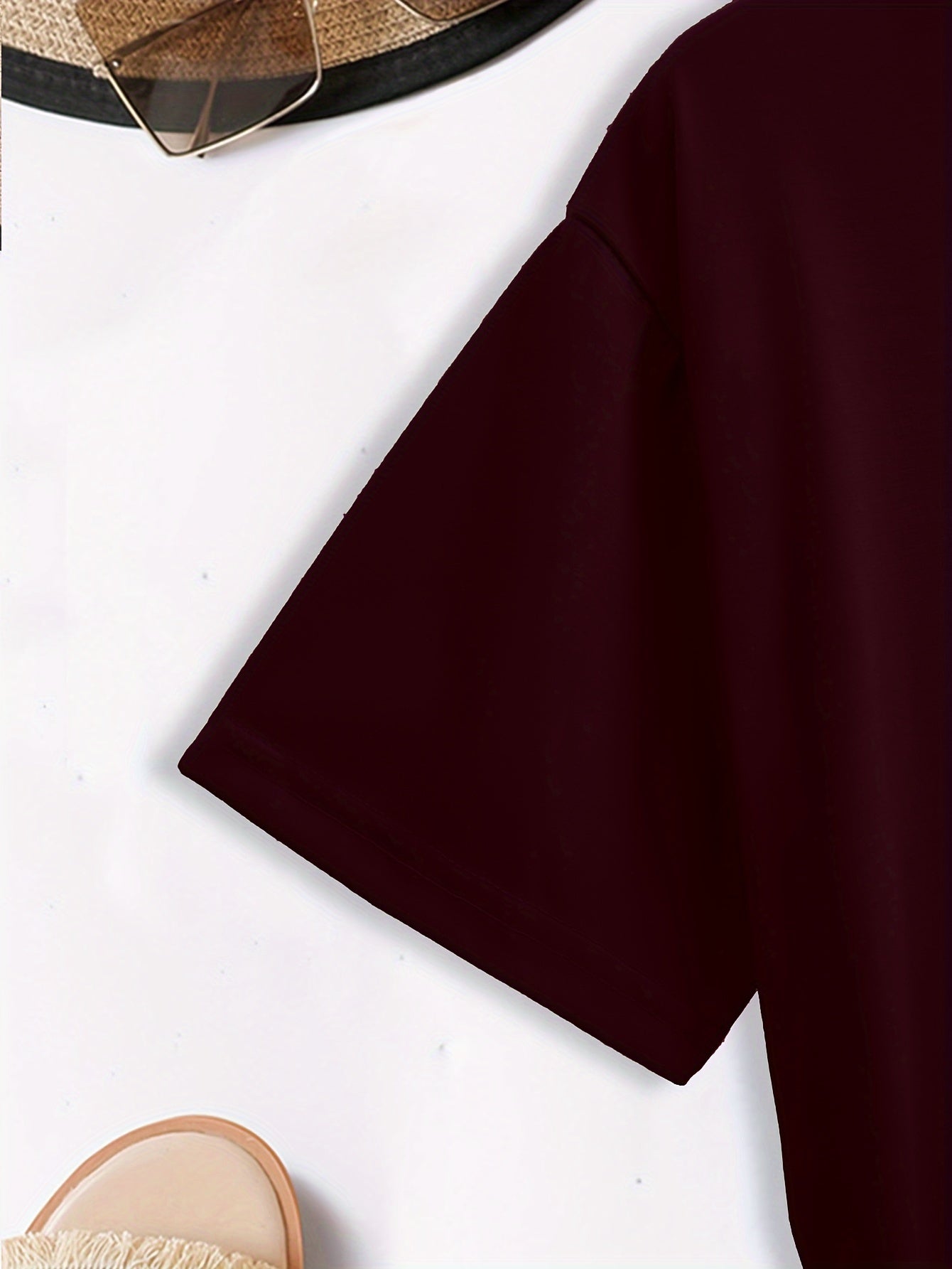 Women's Loose Fit Letter Print T-Shirt Crew Neck Short Sleeve Polyester Knit Spring Summer Autumn