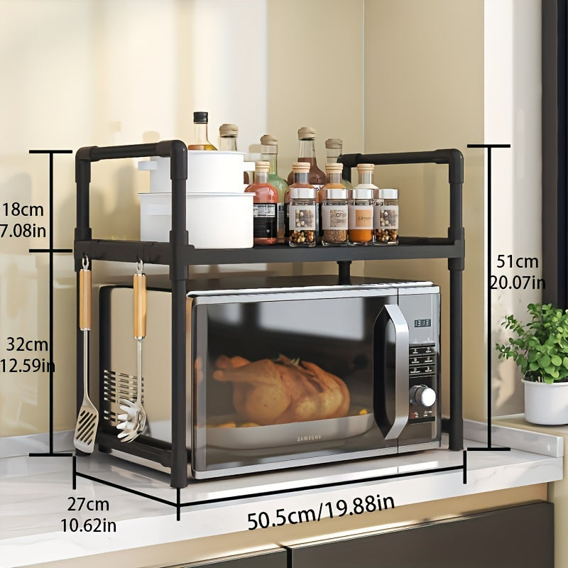 Estante de almacenamiento de cocina moderna con soporte para microondas y estante de horno de múltiples capas