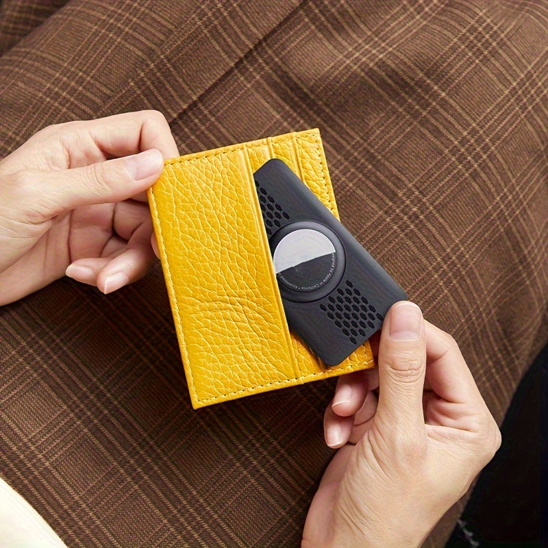 Uniseks yupqa karbon tolasi Airtag hamyon karti tutqich himoya qutisi kredit karta o'lchami