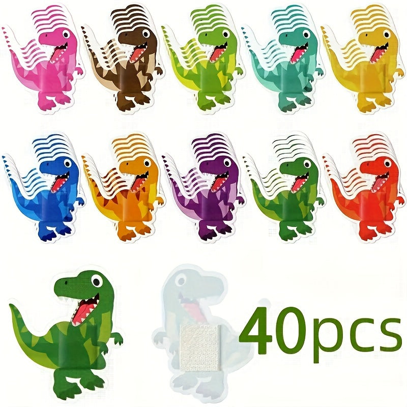Venda de banditas con patrón de dinosaurio para niños y bebés, pegatinas de dibujos animados transpirables, 10 colores