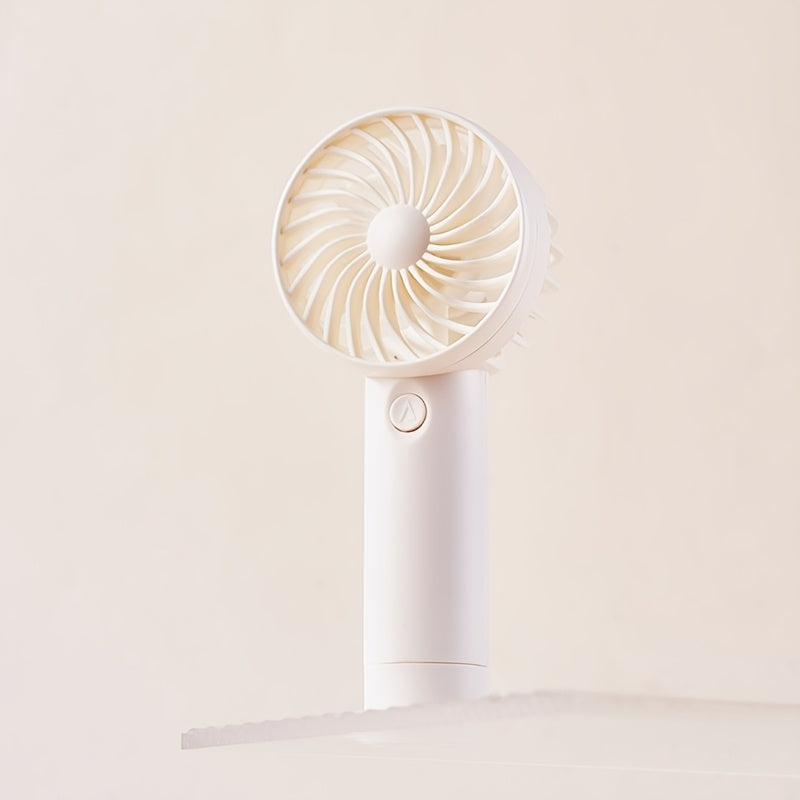 Rechargeable Handheld Fan with 5 Adjustable Speeds Compact Portable for Travel Outdoor Use Purple