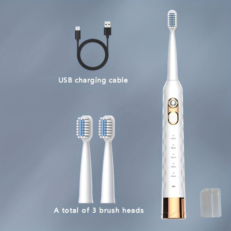 Conjuntos de cepillos de dientes eléctricos para parejas con 6 cabezales de cepillo, levitación magnética