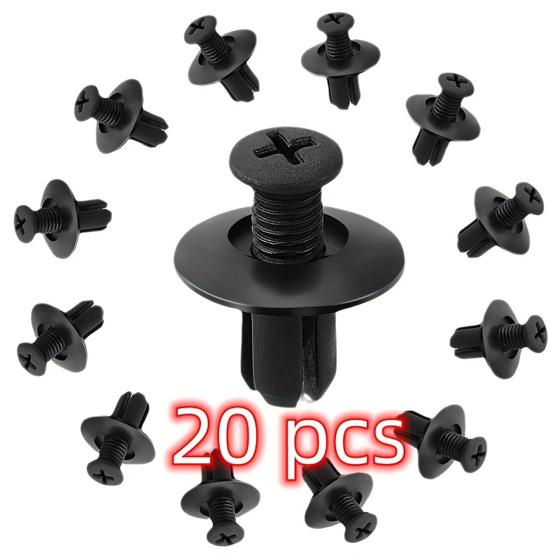 10/20/30/50 Pcs Black Plastic Rivets Fasteners 8mm Auto Body Car Bumper