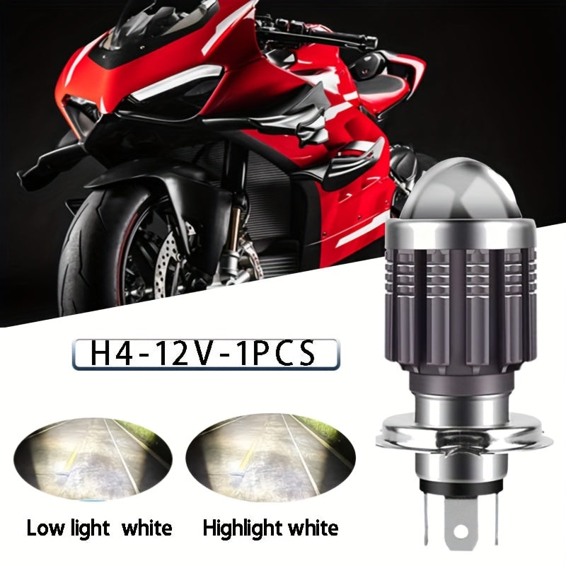 Motorcycle LED Bulb H4 H6 BA20D P15D 6000LM White Yellow Hi Lo Beam