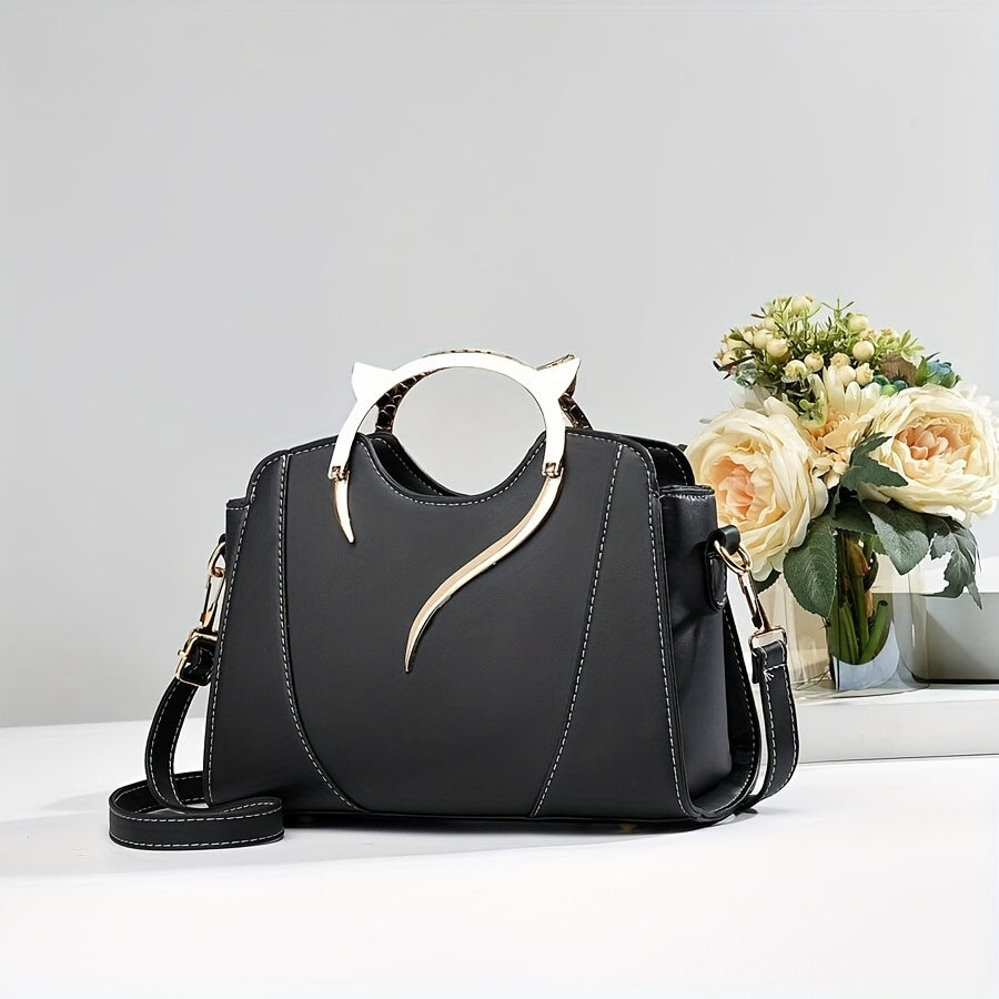 Сумка-тоут из белой искусственной кожи с несколькими слоями, застежкой на молнии и отделкой с масляными краями. Идеально подходит для свиданий, вечеринок, офиса и студентов.