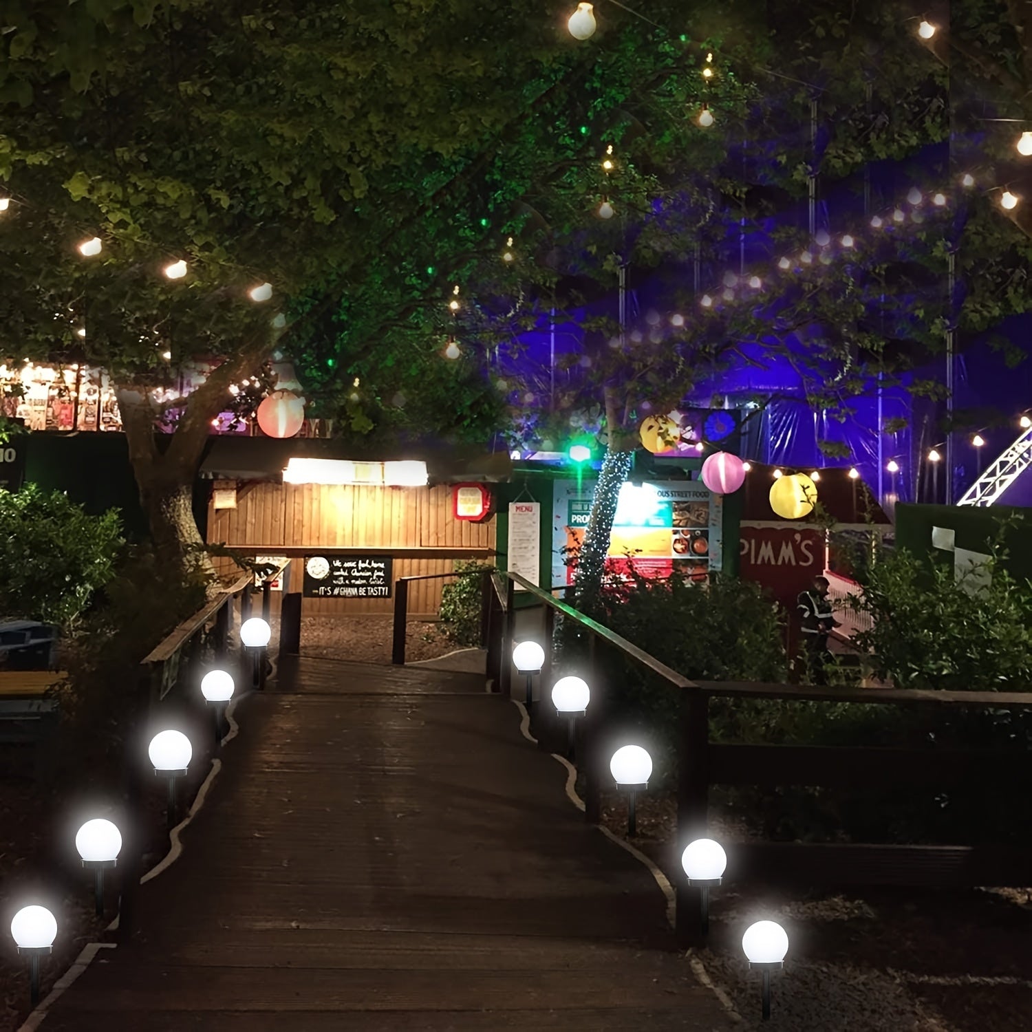 Solar-Powered LED Garden Lights for Pathways Yards Decks and Lawns