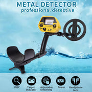 Adult Metal Detector with 8-Inch Coil, Adjustable Sensitivity for Treasure Hunting