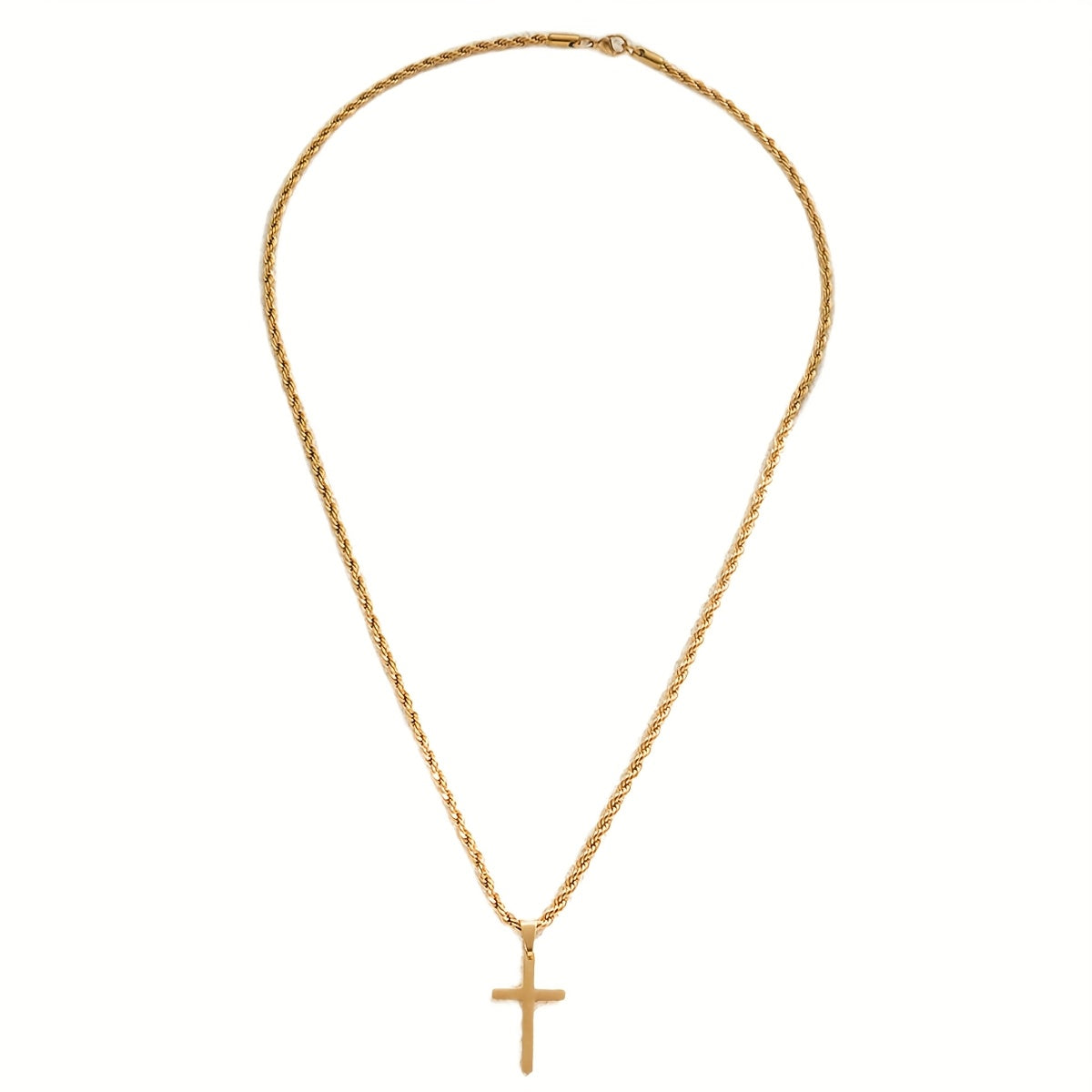 Gothic Cross Pendant Necklace Minimalist Chain for Men Women Everyday Gift