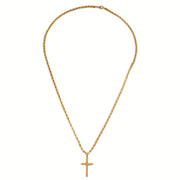 Gothic Cross Pendant Necklace Minimalist Chain for Men Women Everyday Gift