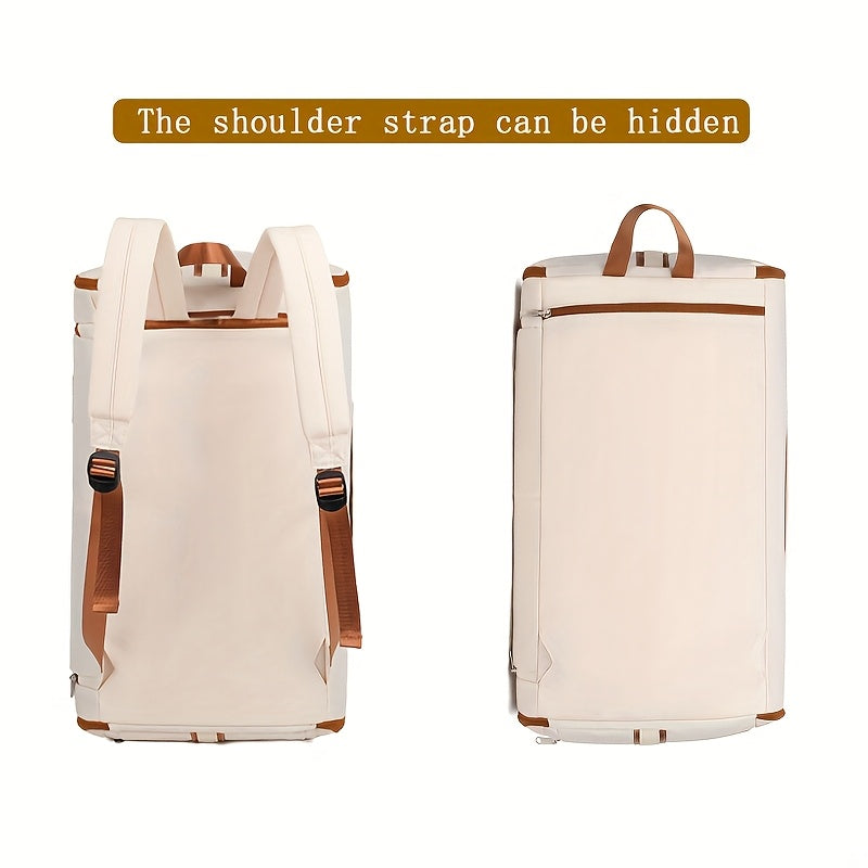 60L Multifunctional Travel Backpack Nylon Wet Dry Separation Shoe Compartment Removable Strap