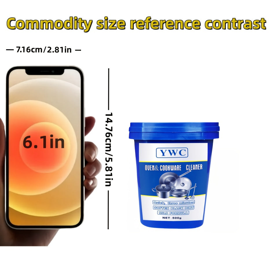 Large Black 500g Metal Polishing Paste for Pots Stoves and Surfaces