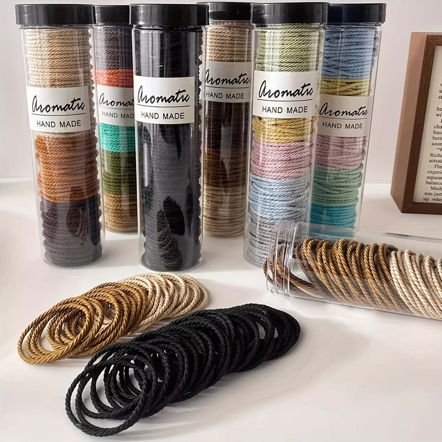 100 Seamless Elastic Hair Ties for Women Girls Non-Slip Soft Knit Ponytail Holders