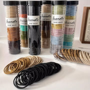 100 бесшовных эластичных резинок для волос для женщин и девочек, нескользящие, мягкие вязаные резинки для хвостика