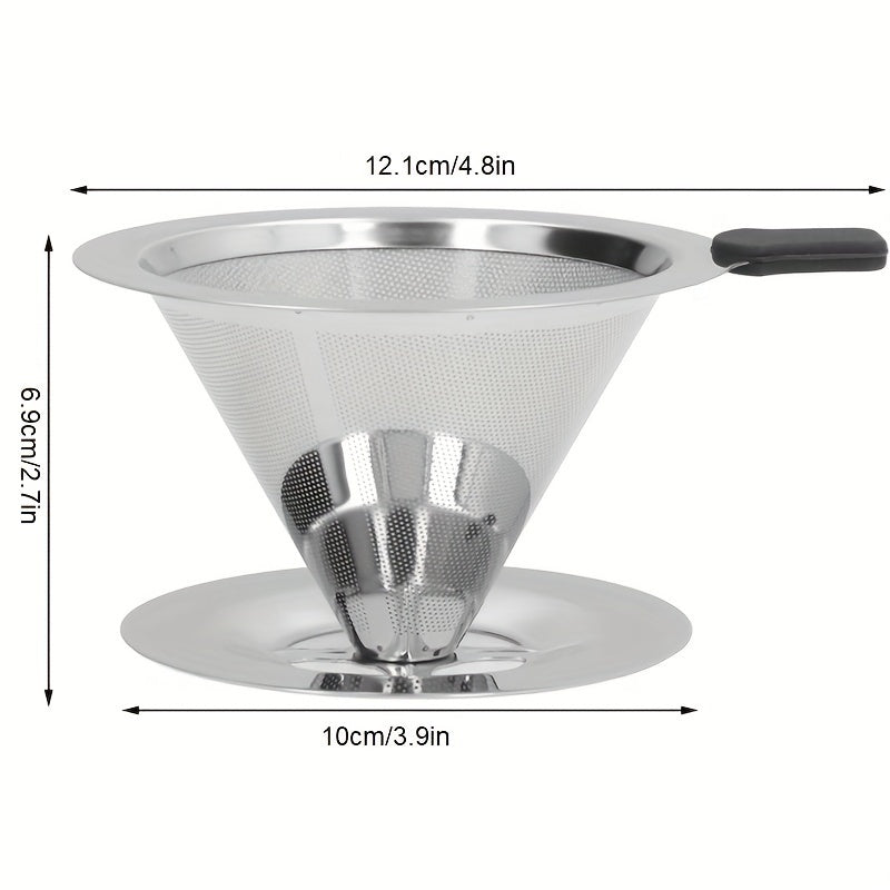 Stainless Steel Coffee Filter Base Durable Reusable Coffee Maker Accessory