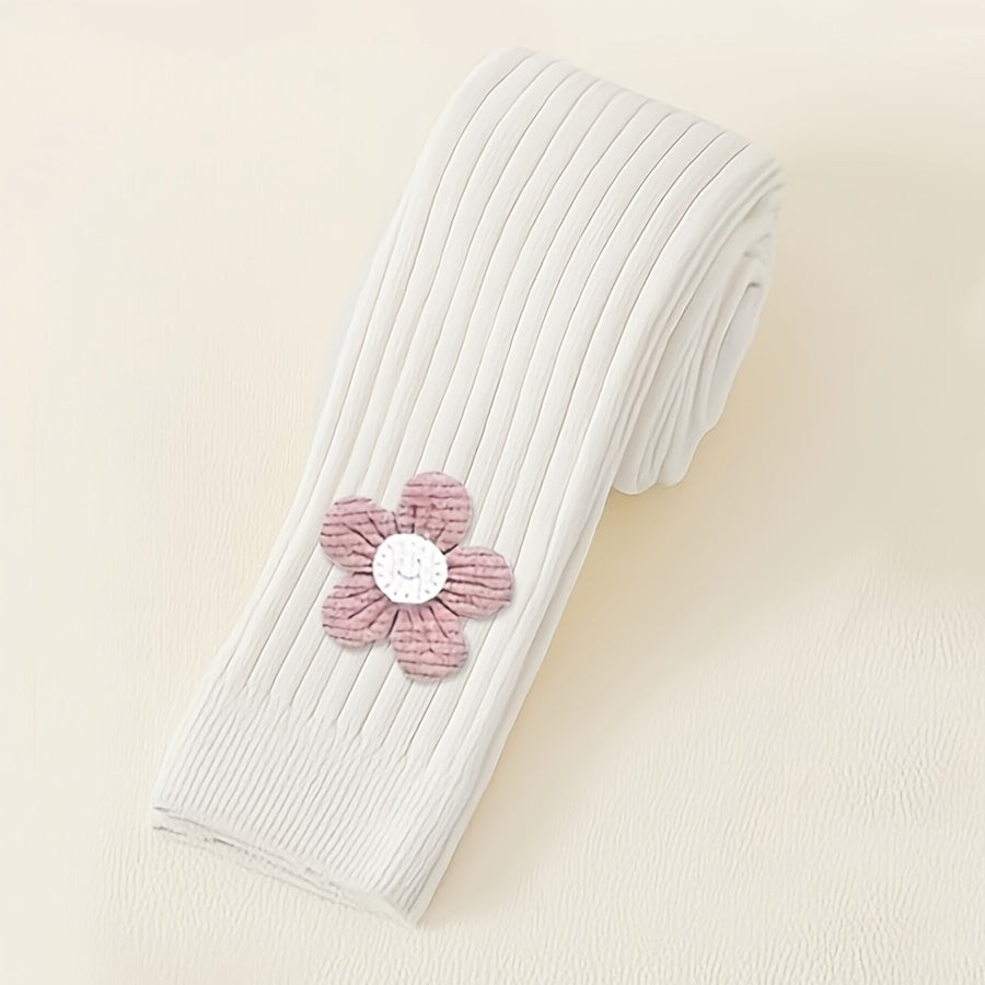 Girls Floret Pantyhose Toddler Solid Knitted Leggings Spring Fall