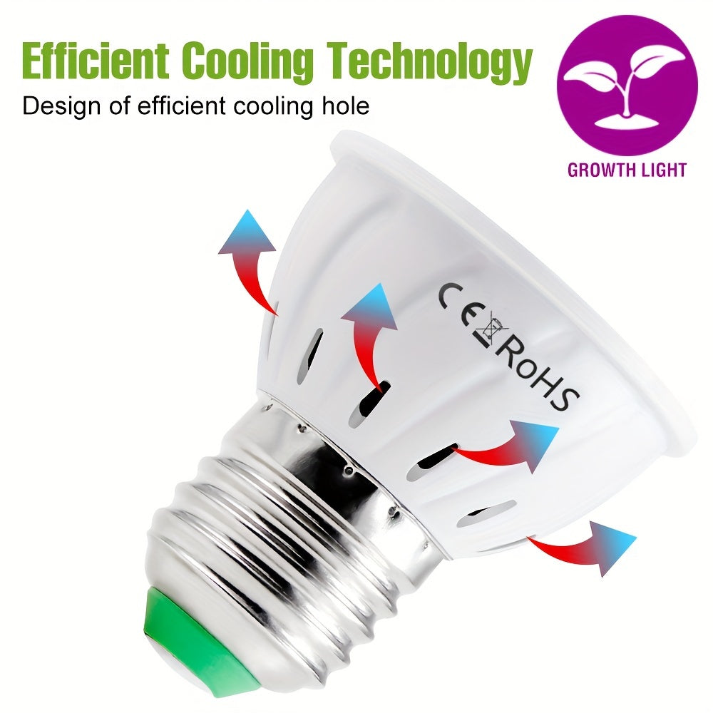 E27 LED Grow Light Bulb Full Spectrum Hydroponic Indoor Plant Lighting Red Blue UV IR 48/60 LEDs