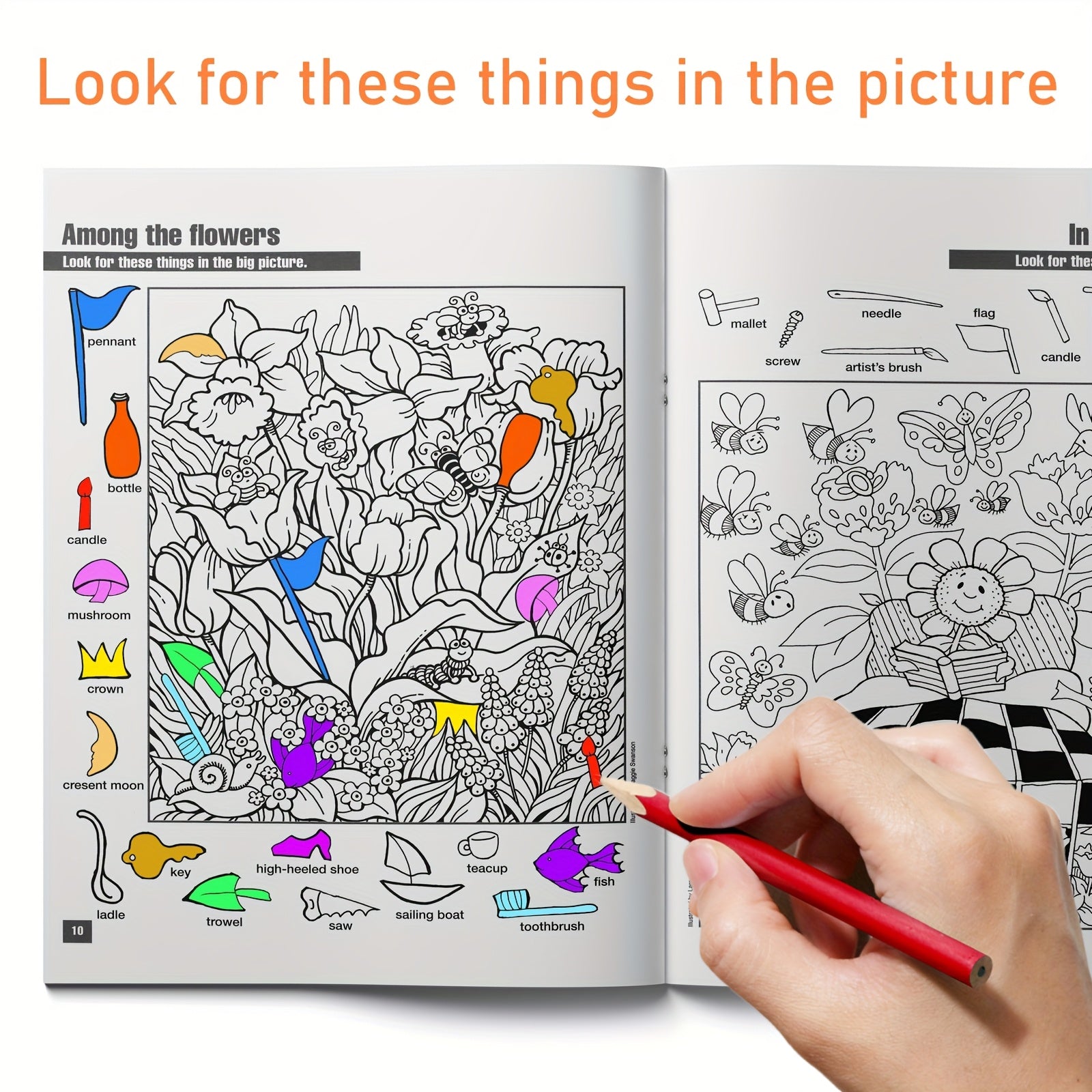Children's Seek and Find Book to Improve Focus Observation Skills Activity Puzzle