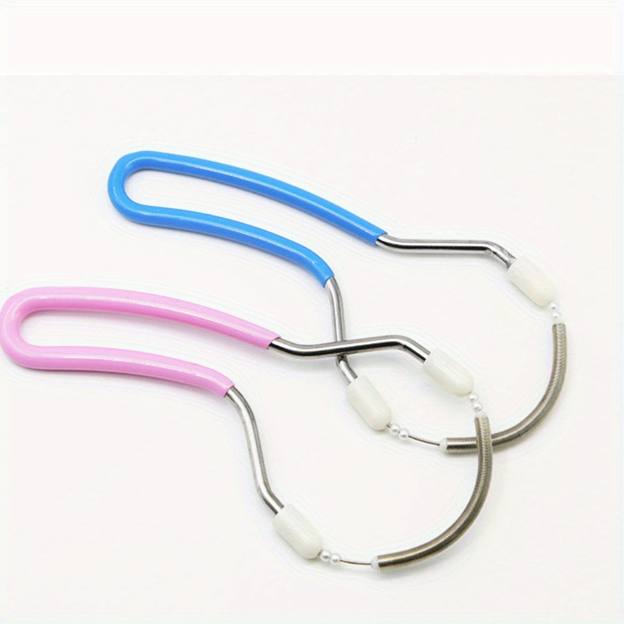 Herramientas manuales para eliminación de vello facial de primavera para mujer, 2 piezas, barbilla, labio, cuello