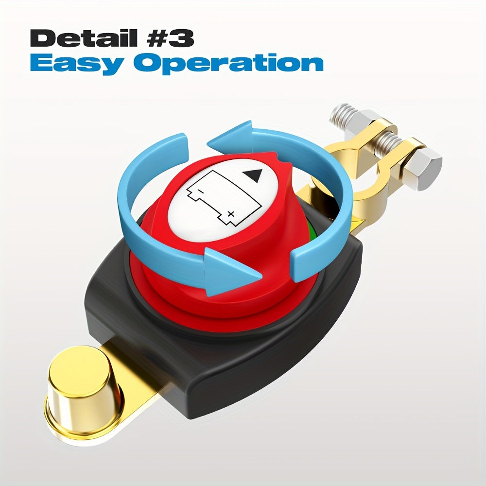 Battery Disconnect Switch 12V-48V Car Vehicle RV Boat Negative On Off Master