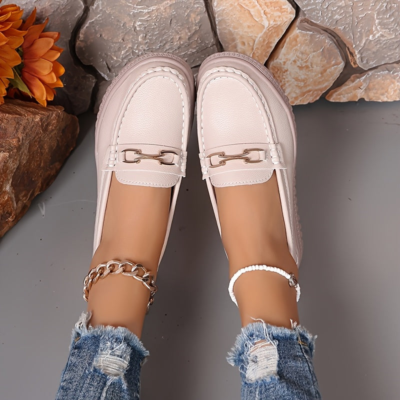 Women's Slip-On Loafers Synthetic Flat Shoes Non-Slip All-Season