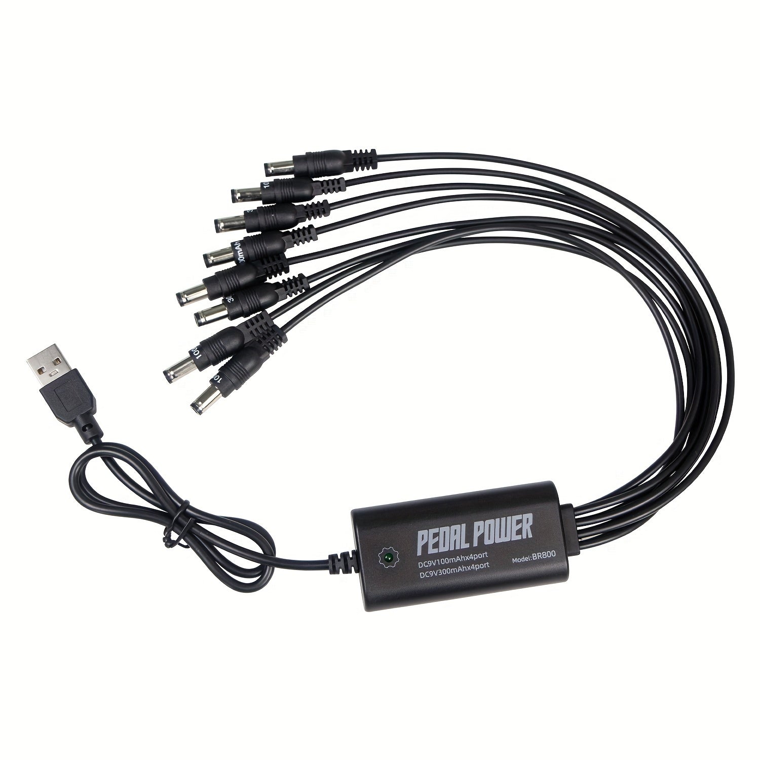 Guitar Pedal Power Supply with 8 Outputs and USB 9V DC Adapter
