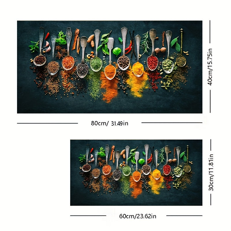 Kitchen Wall Art Canvas with Spice Theme Modern Matte Finish Removable Reusable