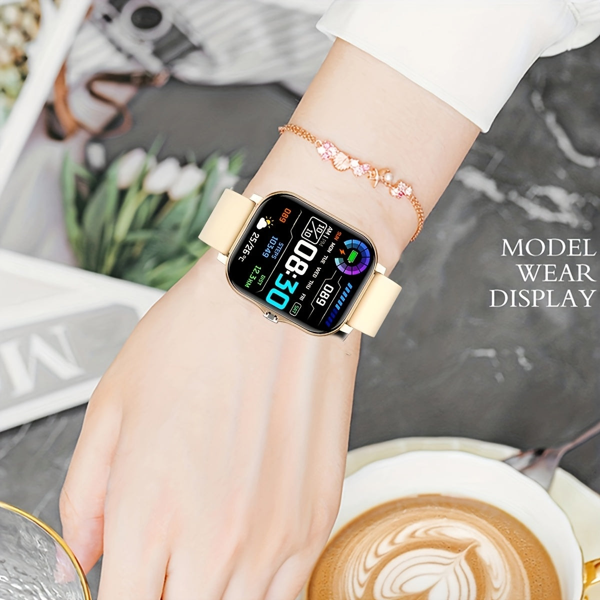 Full Touch Screen Smartwatch for Men and Women 1.83 Inch IPS Display Wireless Calling Sports Fitness