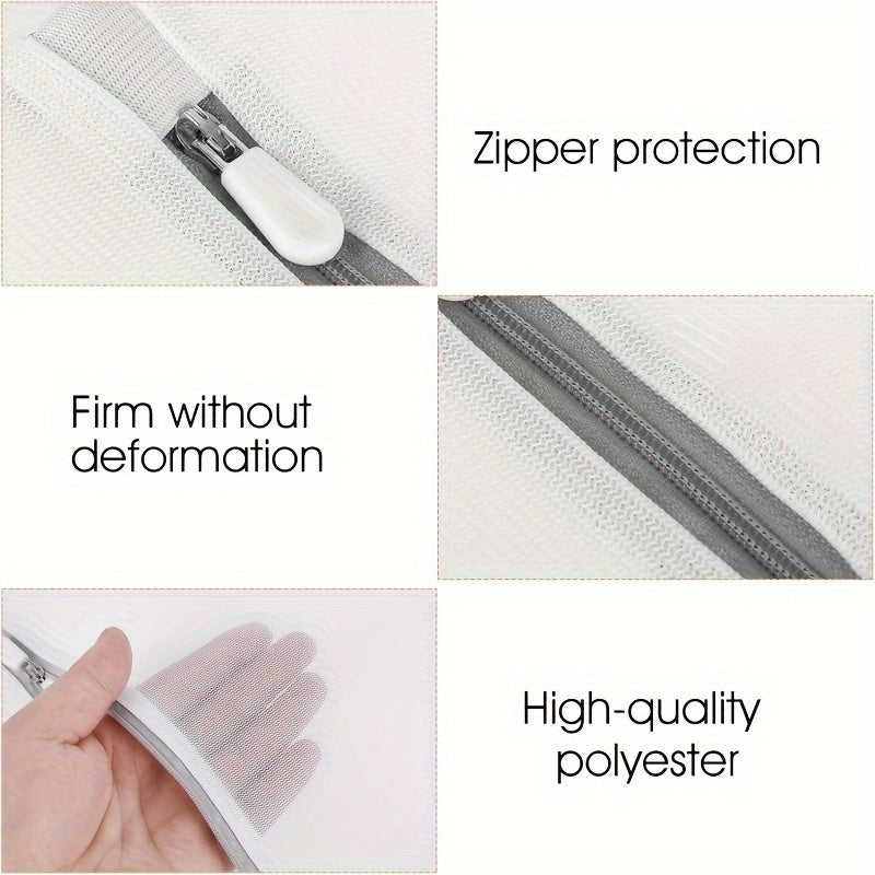 Juego de 4 bolsas de malla grandes con cremallera para ropa delicada, calcetines, ropa interior y organización de viajes