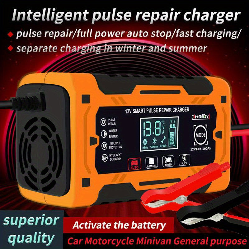 Car Battery Charger 12V 6A Smart Pulse Repair Magnetic Overcharge Protection