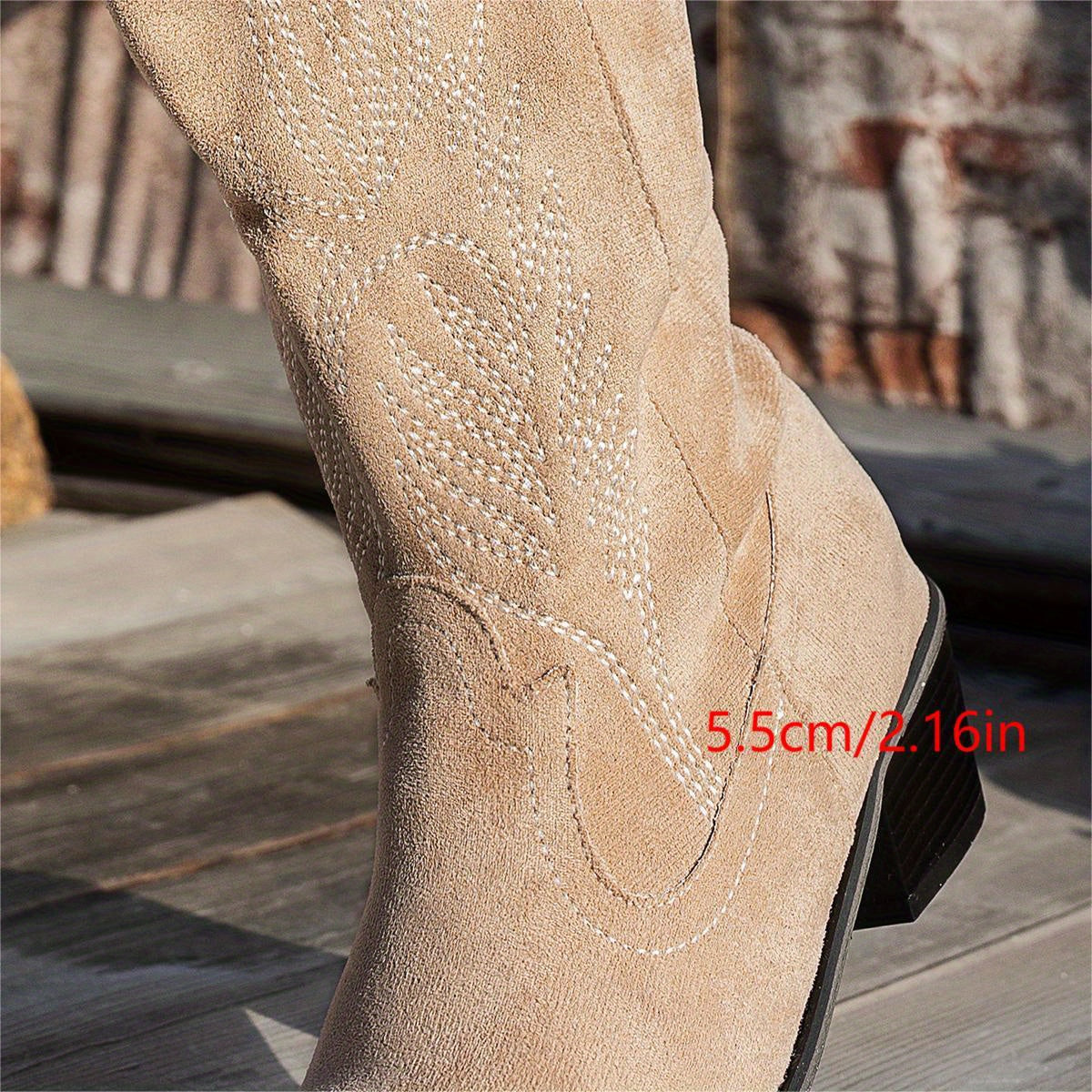 Women's Khaki Slip-On Boots Summer Travel Shoes