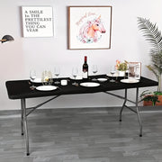 Stretch Fitted Polyester Spandex Tablecloth for 182.88cm Tables Indoor Outdoor