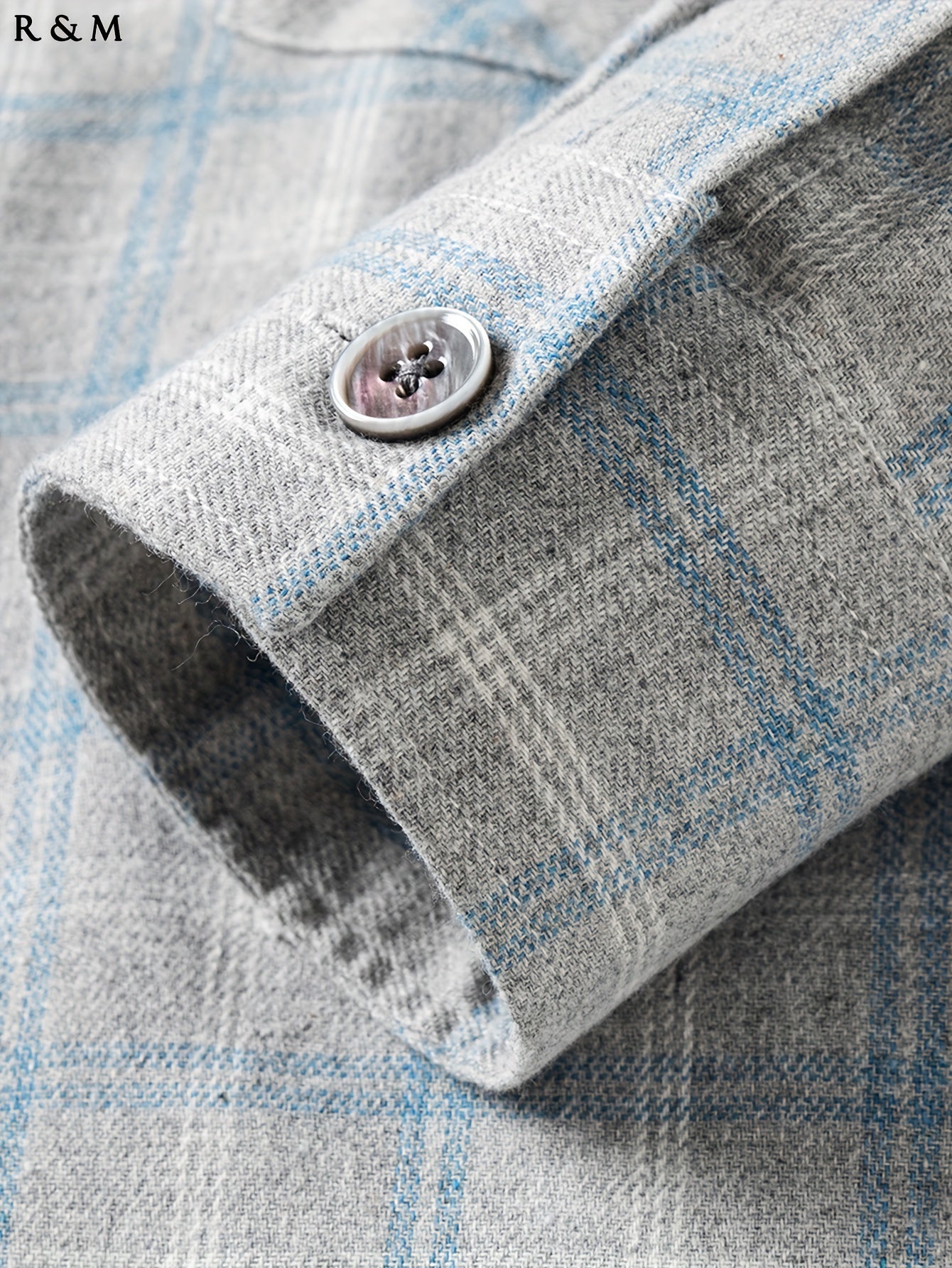 Men's Plaid Long Sleeve Shirt Polyester Blend Button-Up Casual Semi-Formal