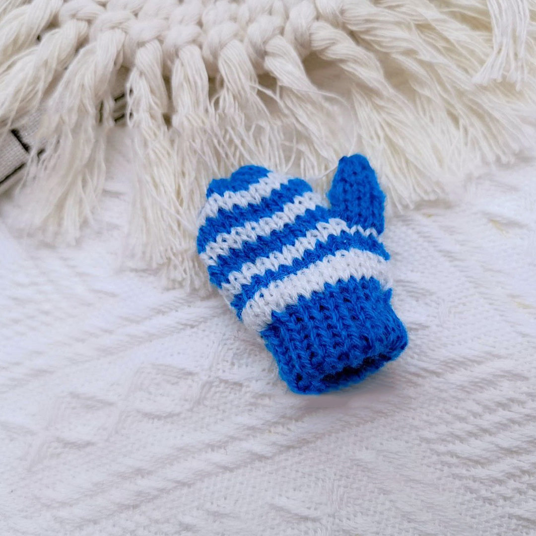 Guantes decorativos de Navidad en miniatura, adornos hechos a mano para el hogar y la oficina